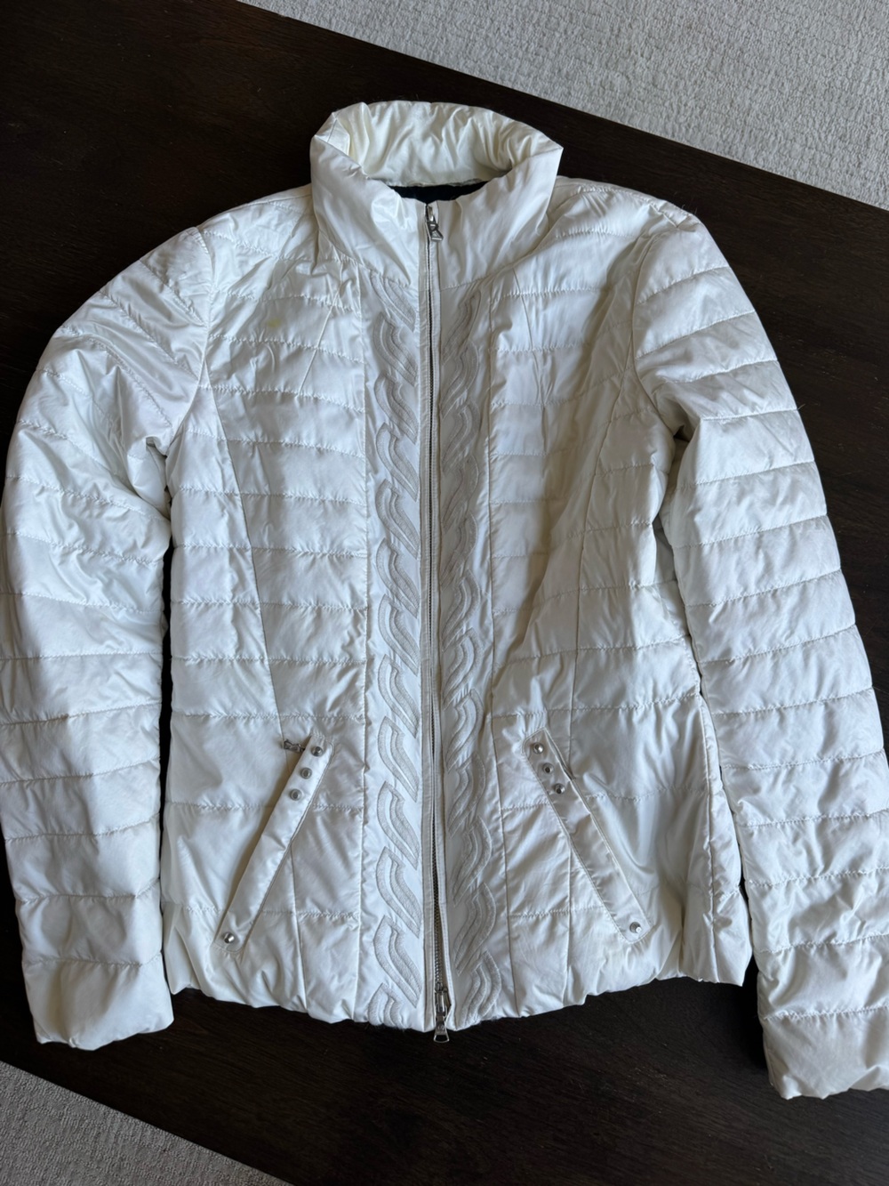 Bogner White Quilted Women's Jacket - Lightweight Puffer Coat